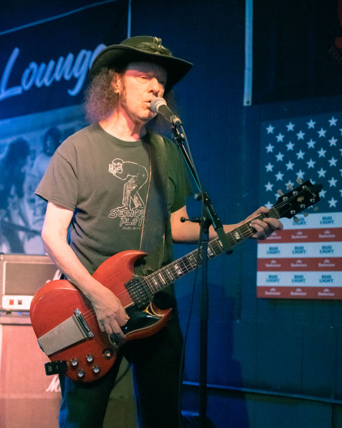 Guitarist of Serious Play performing at Starlite Lougne, Glendale, AZ.