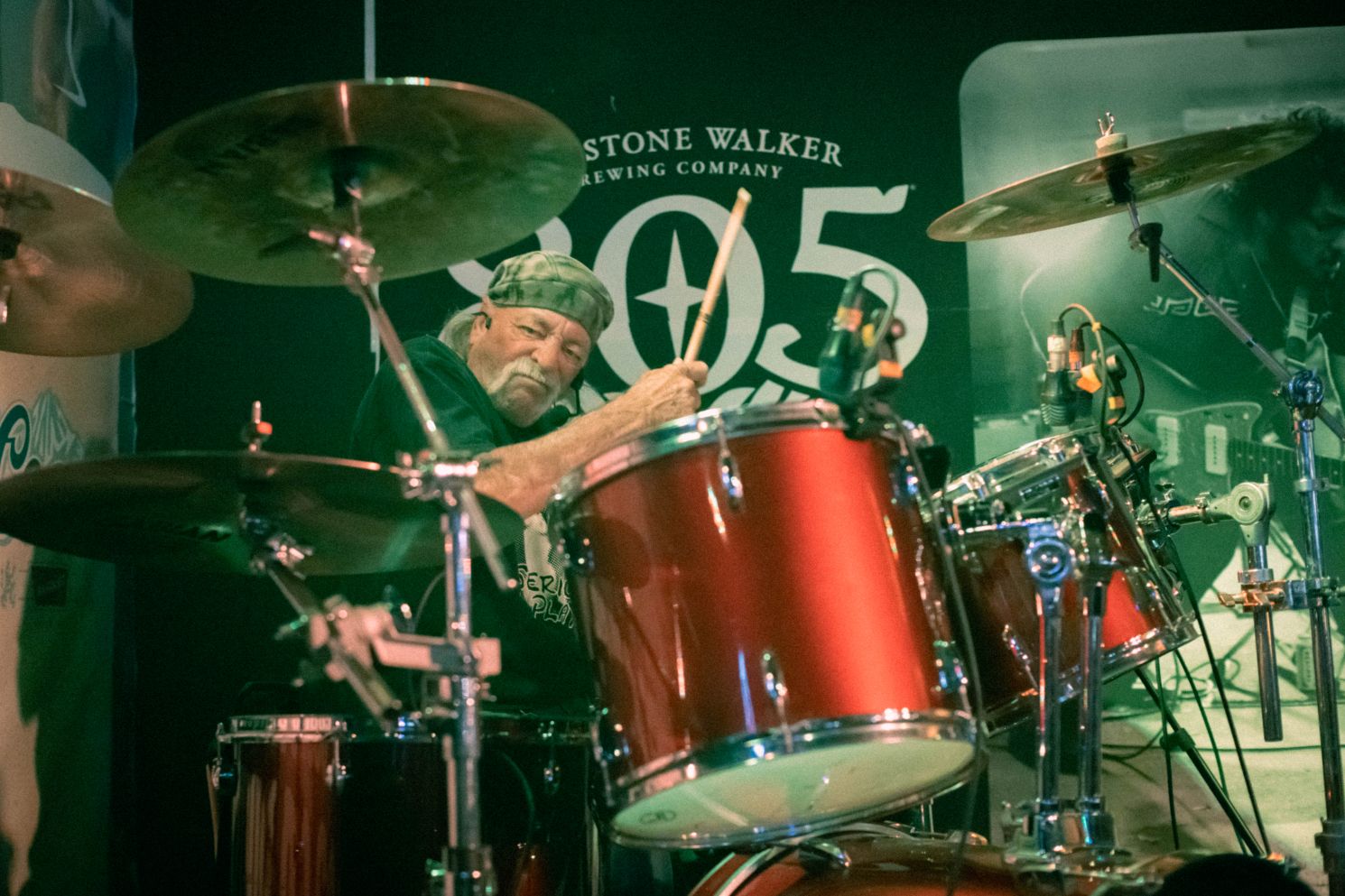 Drummer of Serious Play performing at Starlite Lounge in Glendale, AZ.
